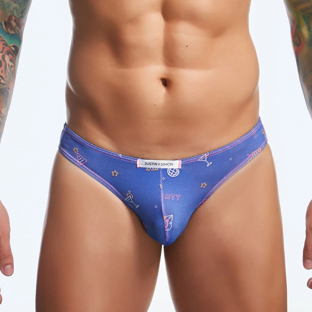 Mens Printed Bikini Briefs by J+S