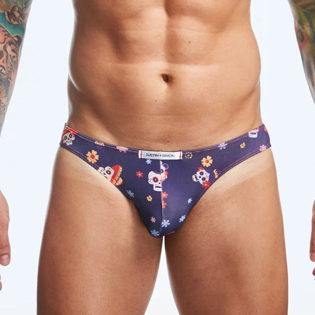 Mens Printed Bikini Briefs by J+S