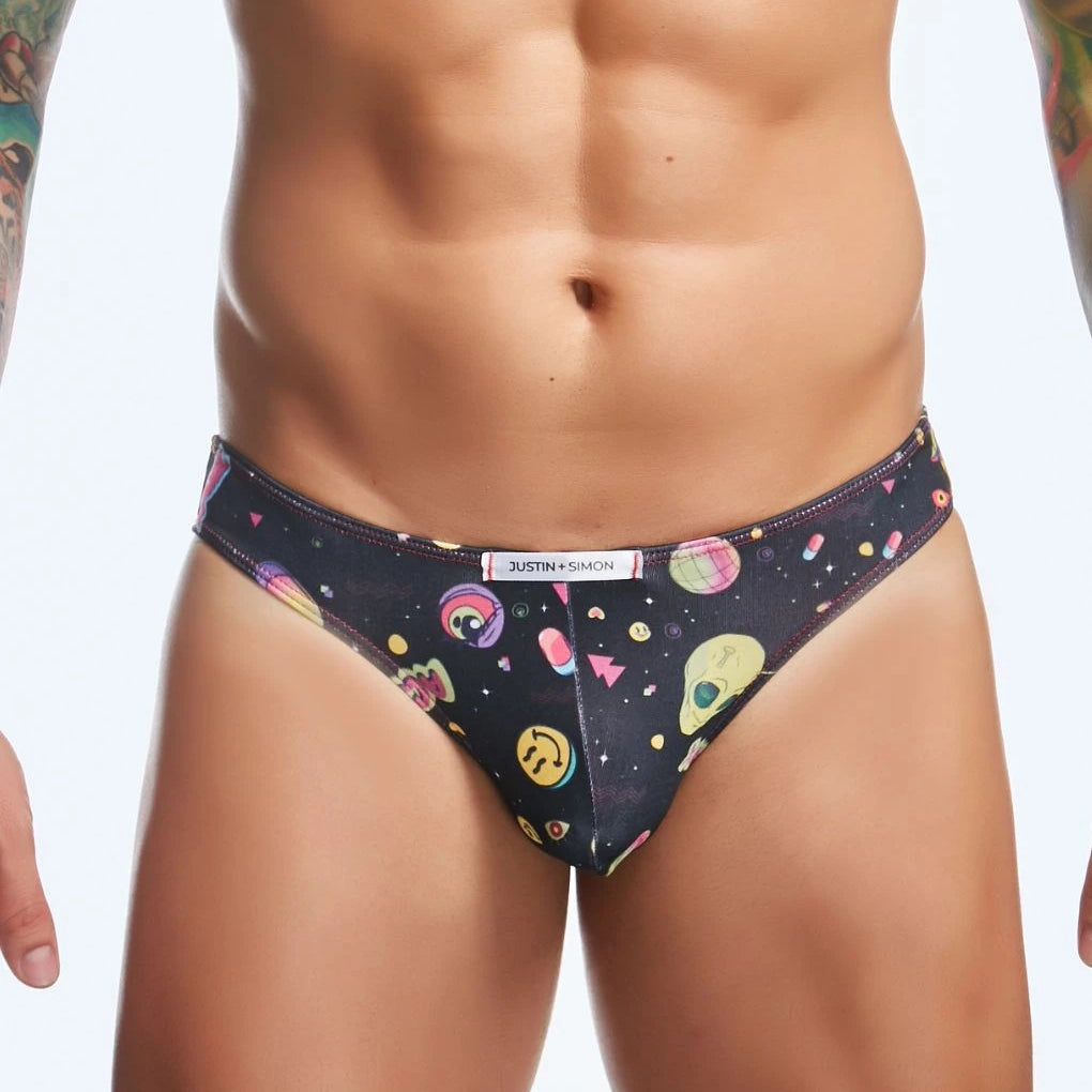 Mens Printed Bikini Briefs by J+S