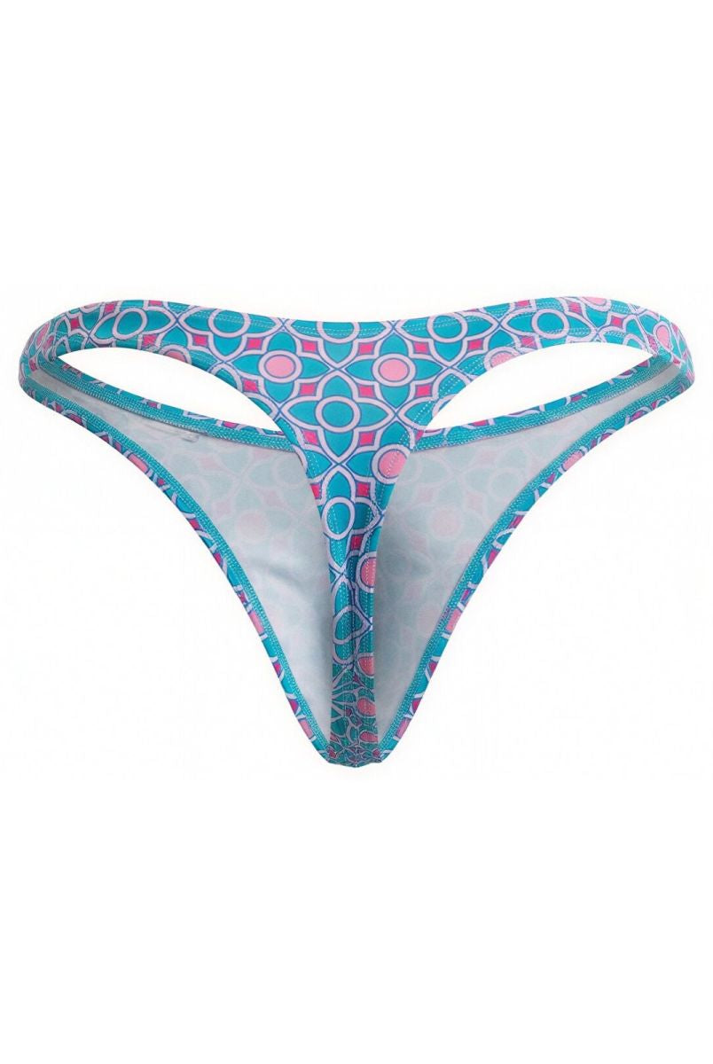 blue printed low-rise men's thong - CandyMan 99924 - view 2