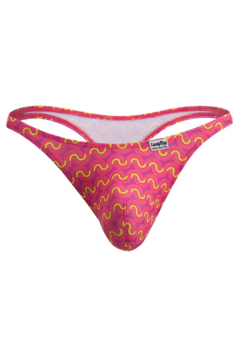 fuchsia printed low-rise men's thong - CandyMan 99924 - view 1