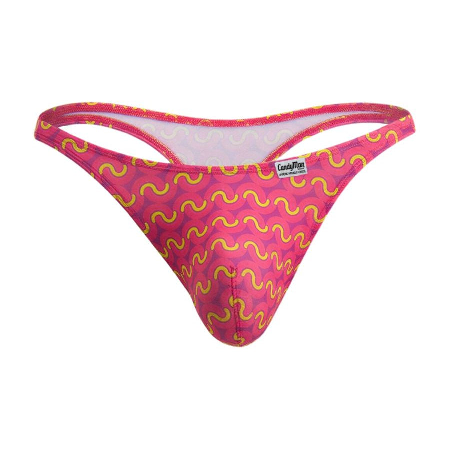 fuchsia printed low-rise men's thong - CandyMan 99924 - view 1