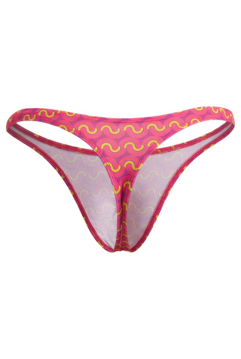 fuchsia printed low-rise men's thong - CandyMan 99924 - view 2
