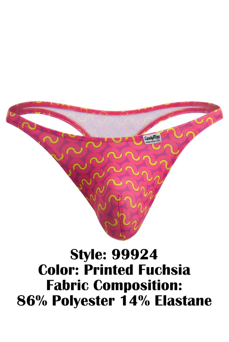 fuchsia printed low-rise men's thong - CandyMan 99924 - view 4