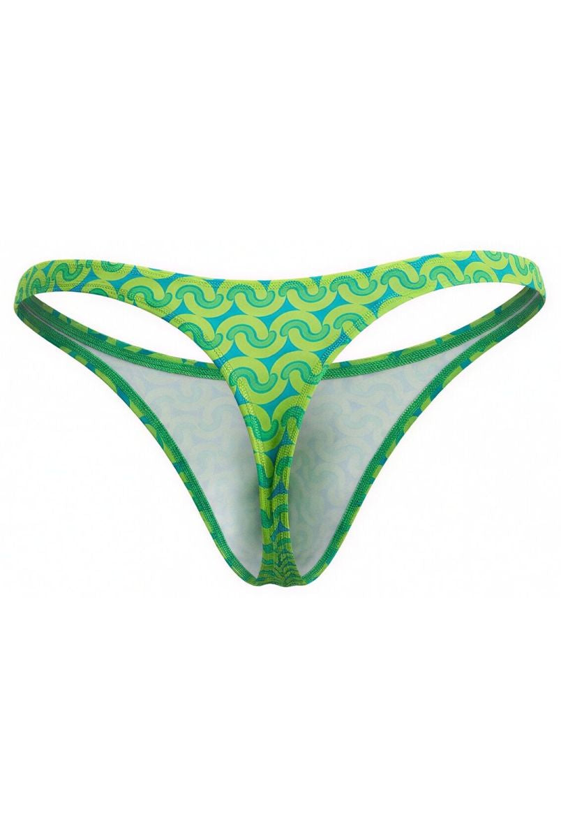 green printed low-rise men's thong - CandyMan 99924 - view 2