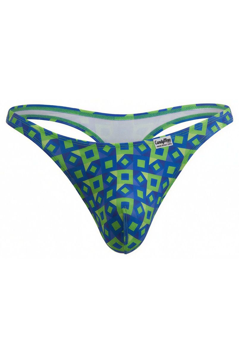 navy printed low-rise men's thong - CandyMan 99924 - view 1