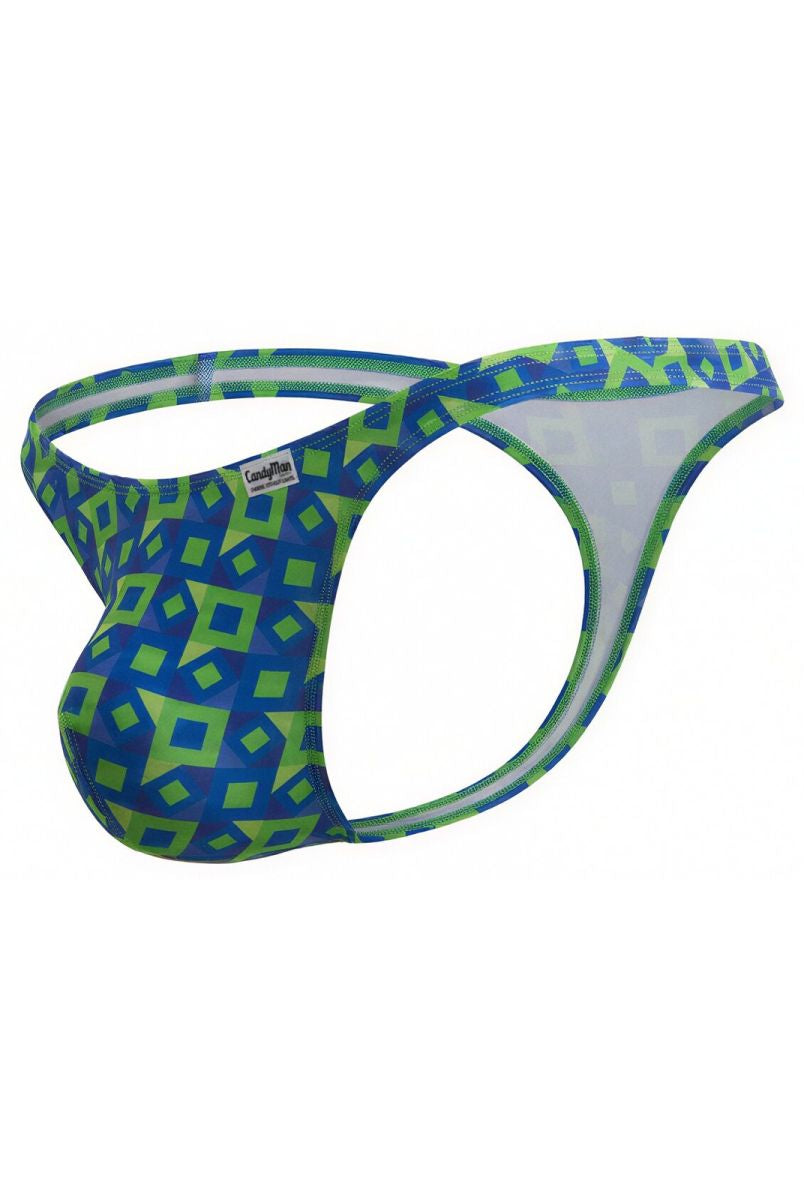 navy printed low-rise men's thong - CandyMan 99924 - view 3