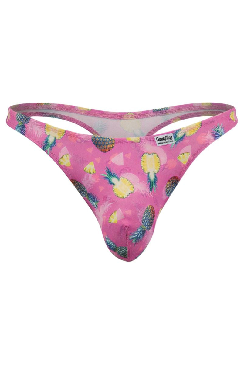 pink printed low-rise men's thong - CandyMan 99924 - view 1
