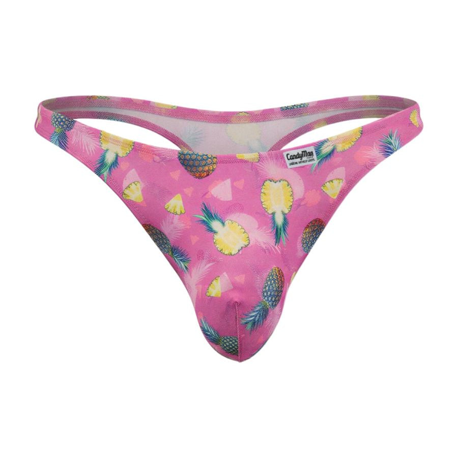pink printed low-rise men's thong - CandyMan 99924 - view 1