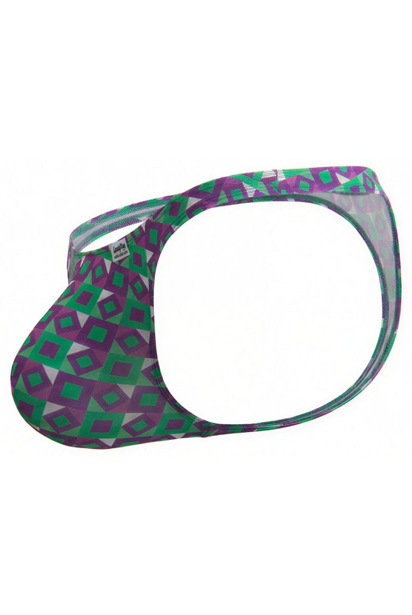 purple printed low-rise men's thong - CandyMan 99924 - view 3