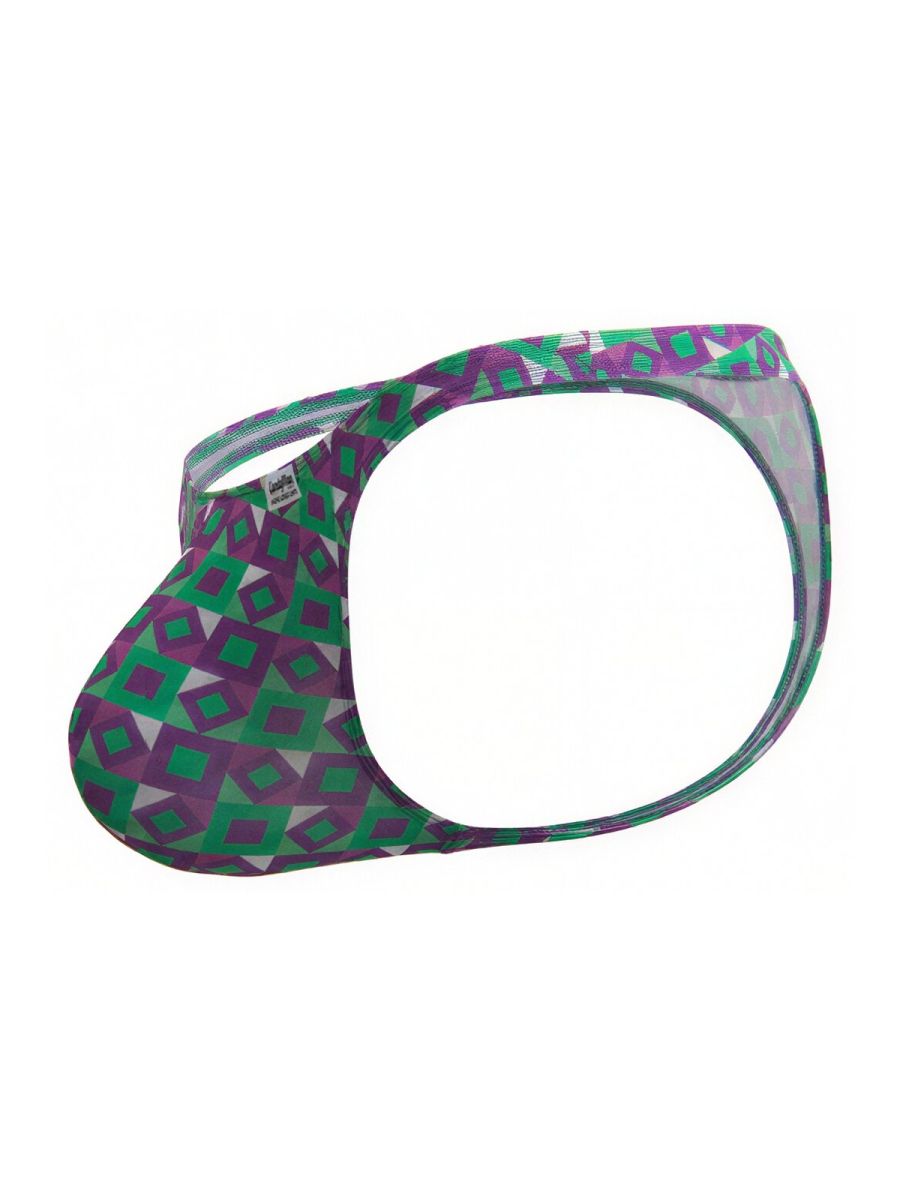 purple printed low-rise men's thong - CandyMan 99924 - view 3