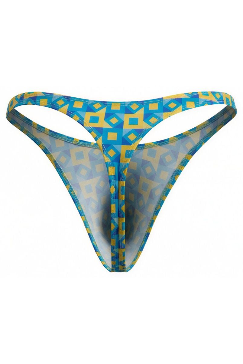 turquoise printed low-rise men's thong - CandyMan 99924 - view 2