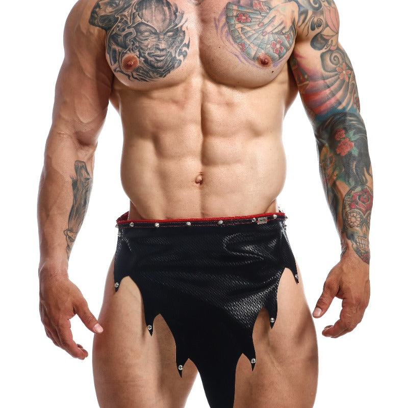 Mens Roman Fire Skirt Leather
