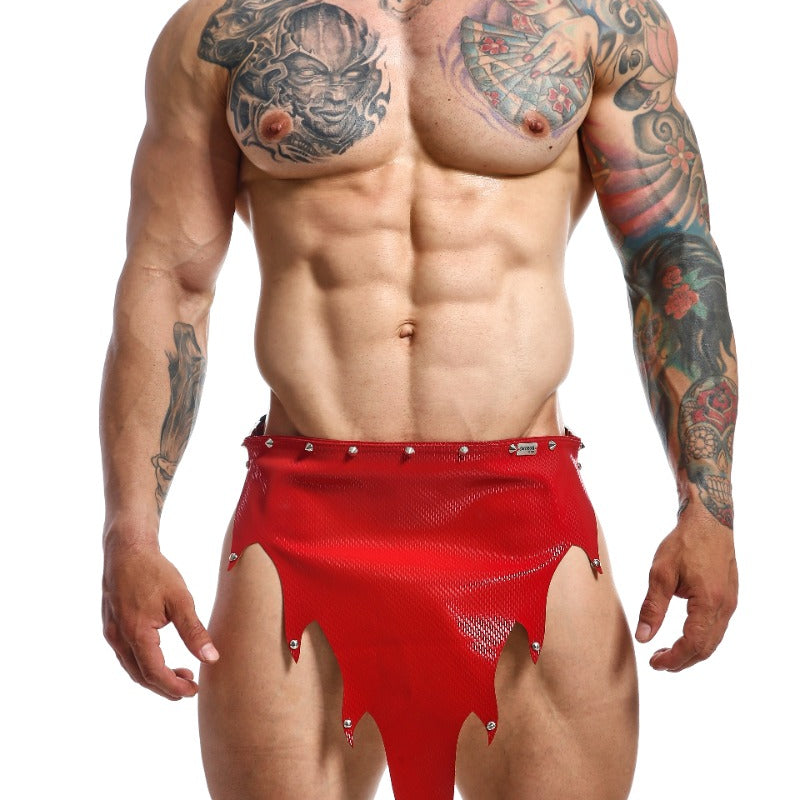 Mens Roman Fire Skirt Leather