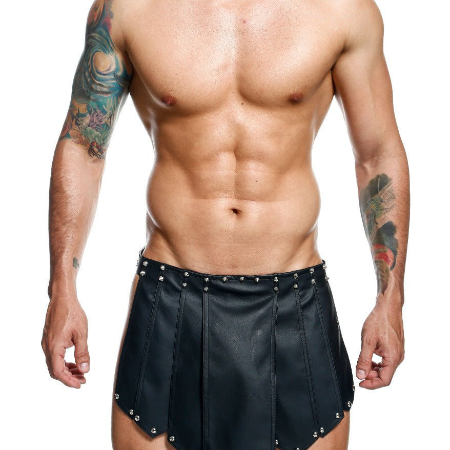 Mens Roman Skirt Leather