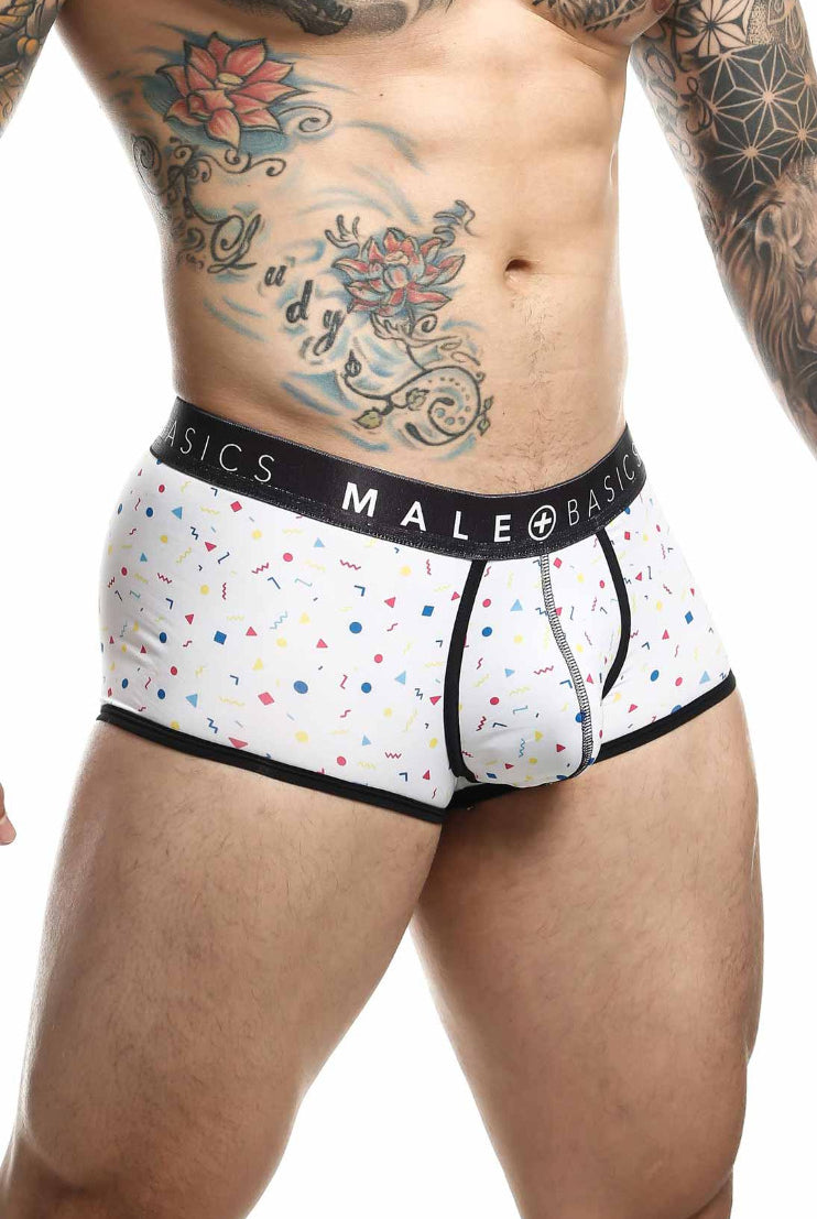 Malebasics Sexy Pouch Trunk made of 78% Polyester and 22% Spandex, designed for comfort and a perfect fit, ideal for long working days.