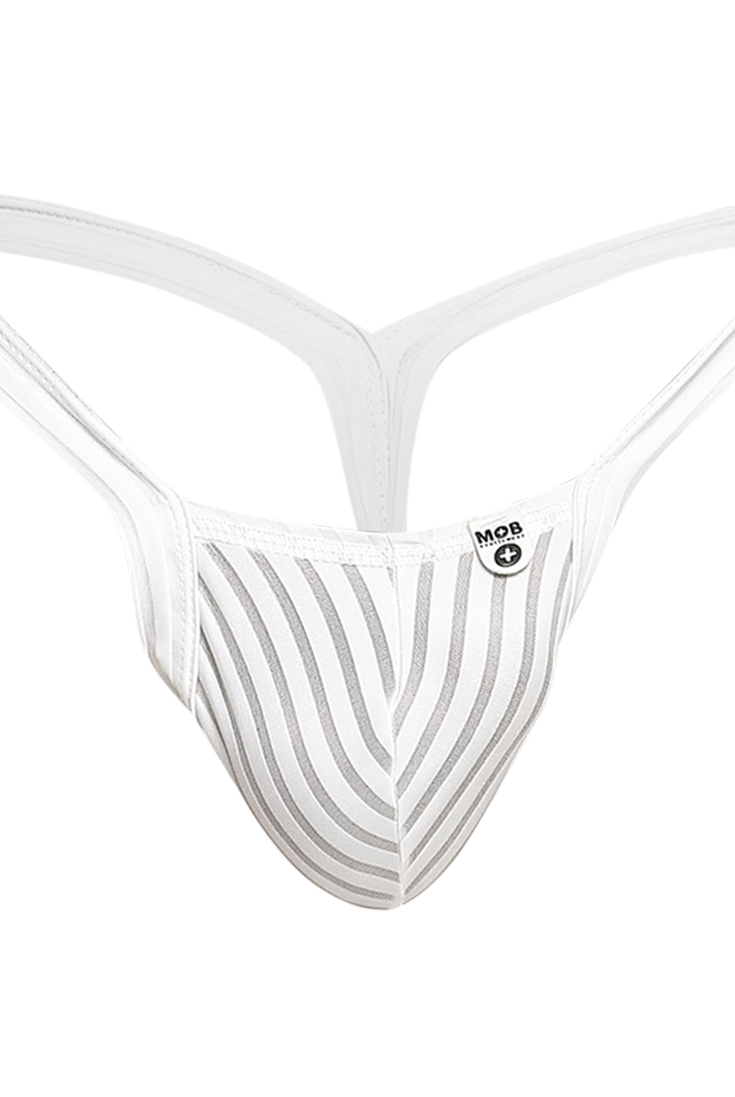 MOB Y Buns Thong -WhiteSheer-Small