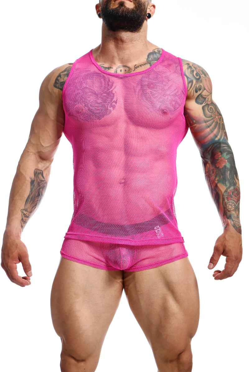 MOB Fishnet Boxer -Hot Pink-X-Large