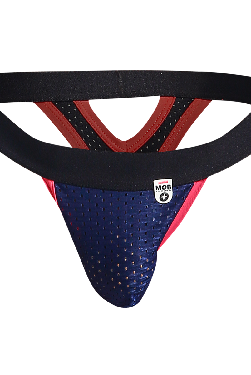 MOB Mesh Y Thong-BlackMagenta-Small/Medium
