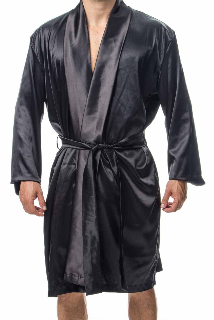 100-percent pure satin weave robe offering luxurious comfort, wrinkle-free durability, and a perfect fit, ideal for lounging or as a thoughtful gift.