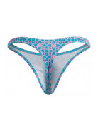 blue printed low-rise men's thong - CandyMan 99924 - view 2