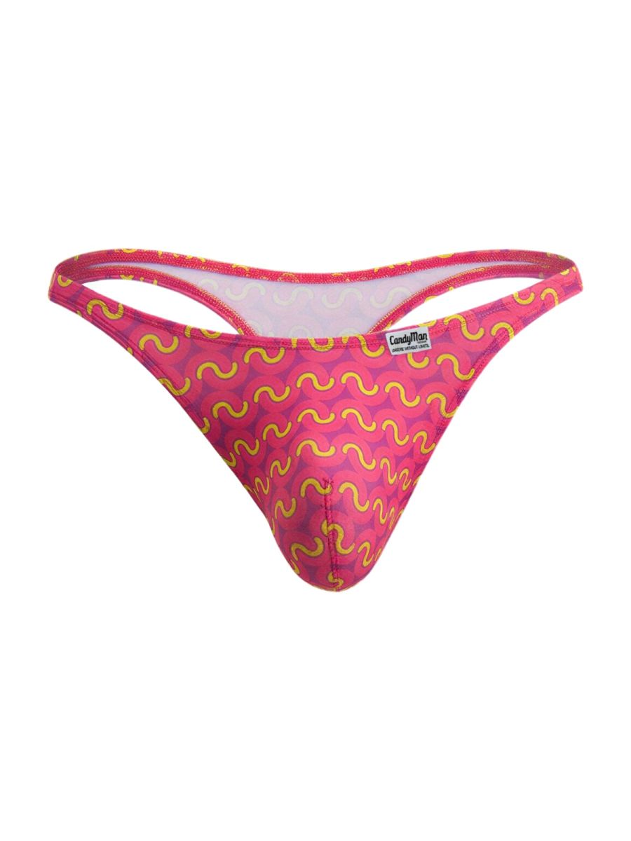 fuchsia printed low-rise men's thong - CandyMan 99924 - view 1
