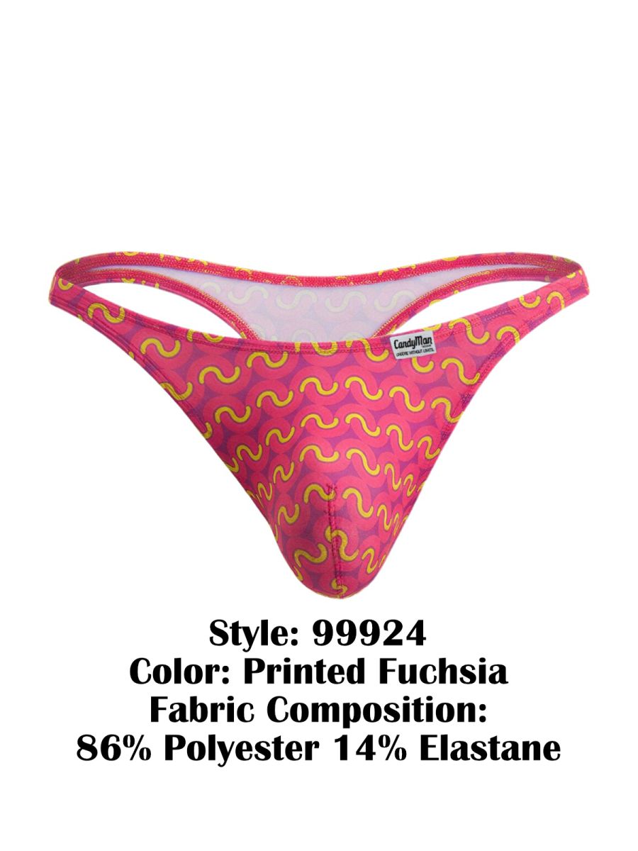 fuchsia printed low-rise men's thong - CandyMan 99924 - view 4