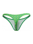 green printed low-rise men's thong - CandyMan 99924 - view 2