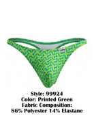 green printed low-rise men's thong - CandyMan 99924 - view 4