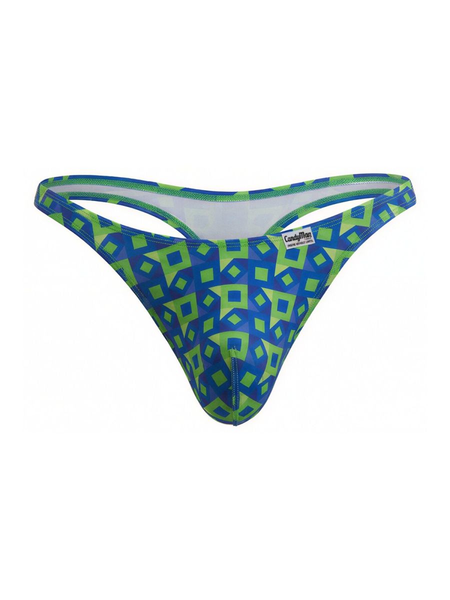 navy printed low-rise men's thong - CandyMan 99924 - view 1