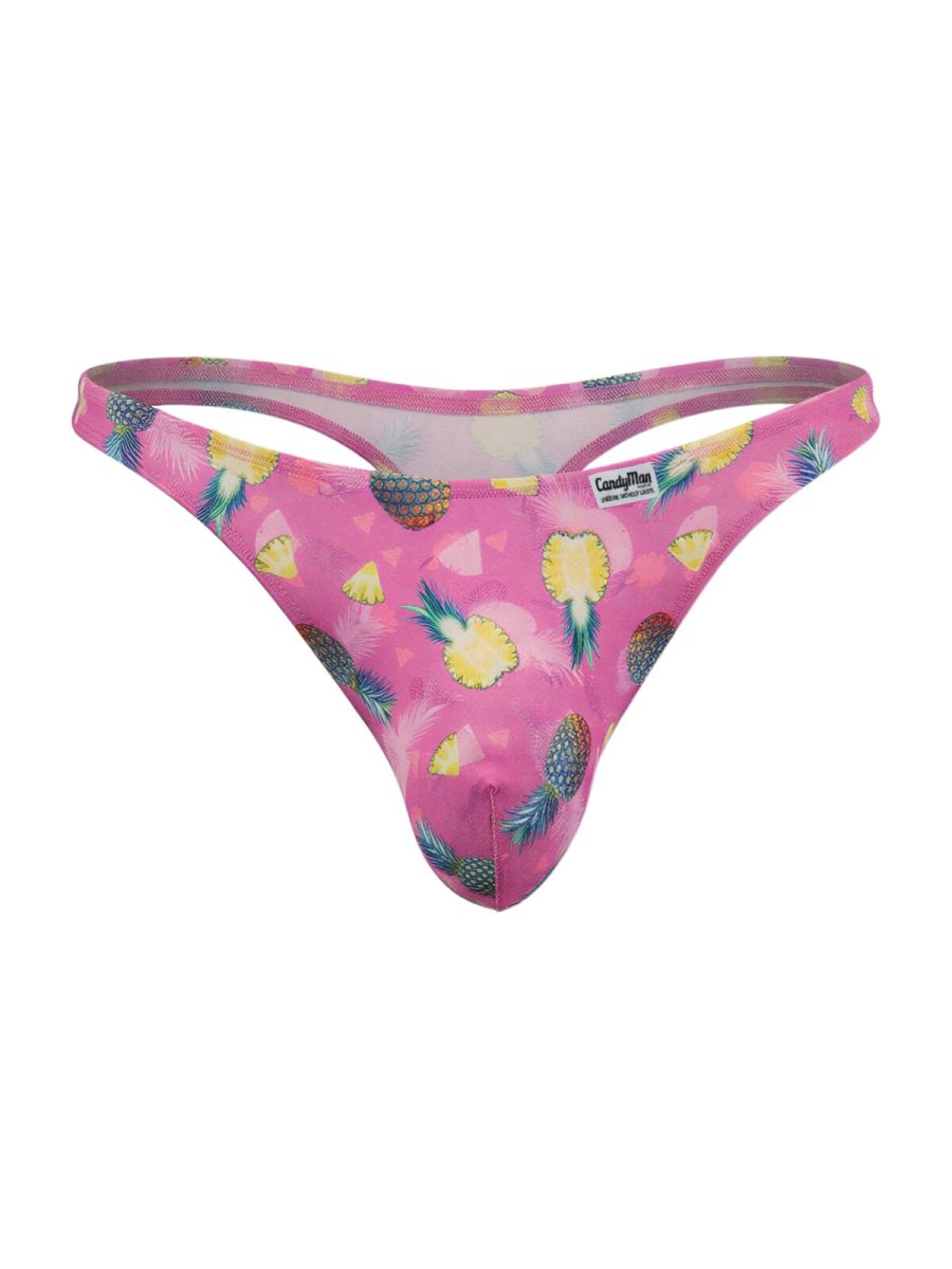 pink printed low-rise men's thong - CandyMan 99924 - view 1