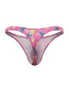 pink printed low-rise men's thong - CandyMan 99924 - view 2
