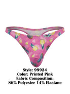 pink printed low-rise men's thong - CandyMan 99924 - view 4