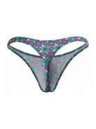 purple printed low-rise men's thong - CandyMan 99924 - view 2