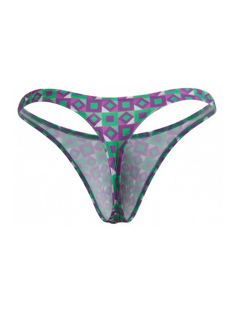 purple printed low-rise men's thong - CandyMan 99924 - view 2