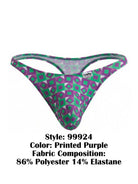 purple printed low-rise men's thong - CandyMan 99924 - view 4