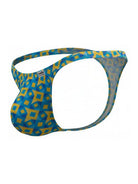 turquoise printed low-rise men's thong - CandyMan 99924 - view 3