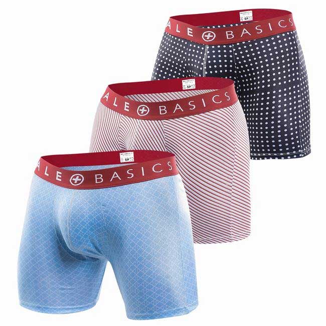 Malebasics New Boxer Brief -3-Pack MBT02 Red Waist