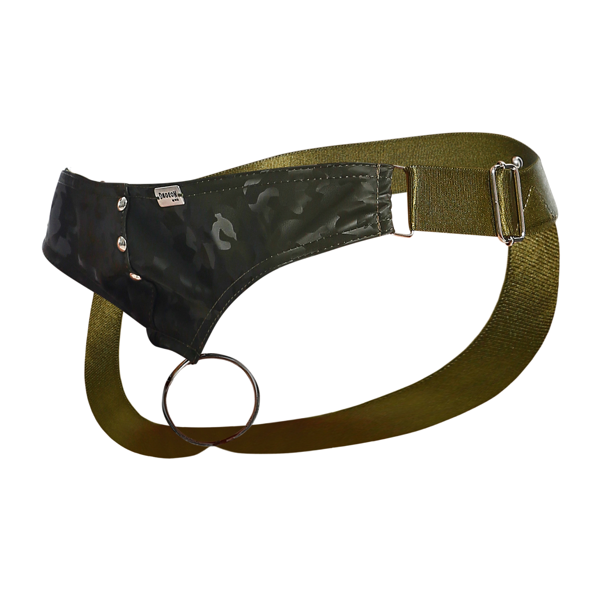 C-Ring Jockstrap Camo Faux Leather by DNGEON