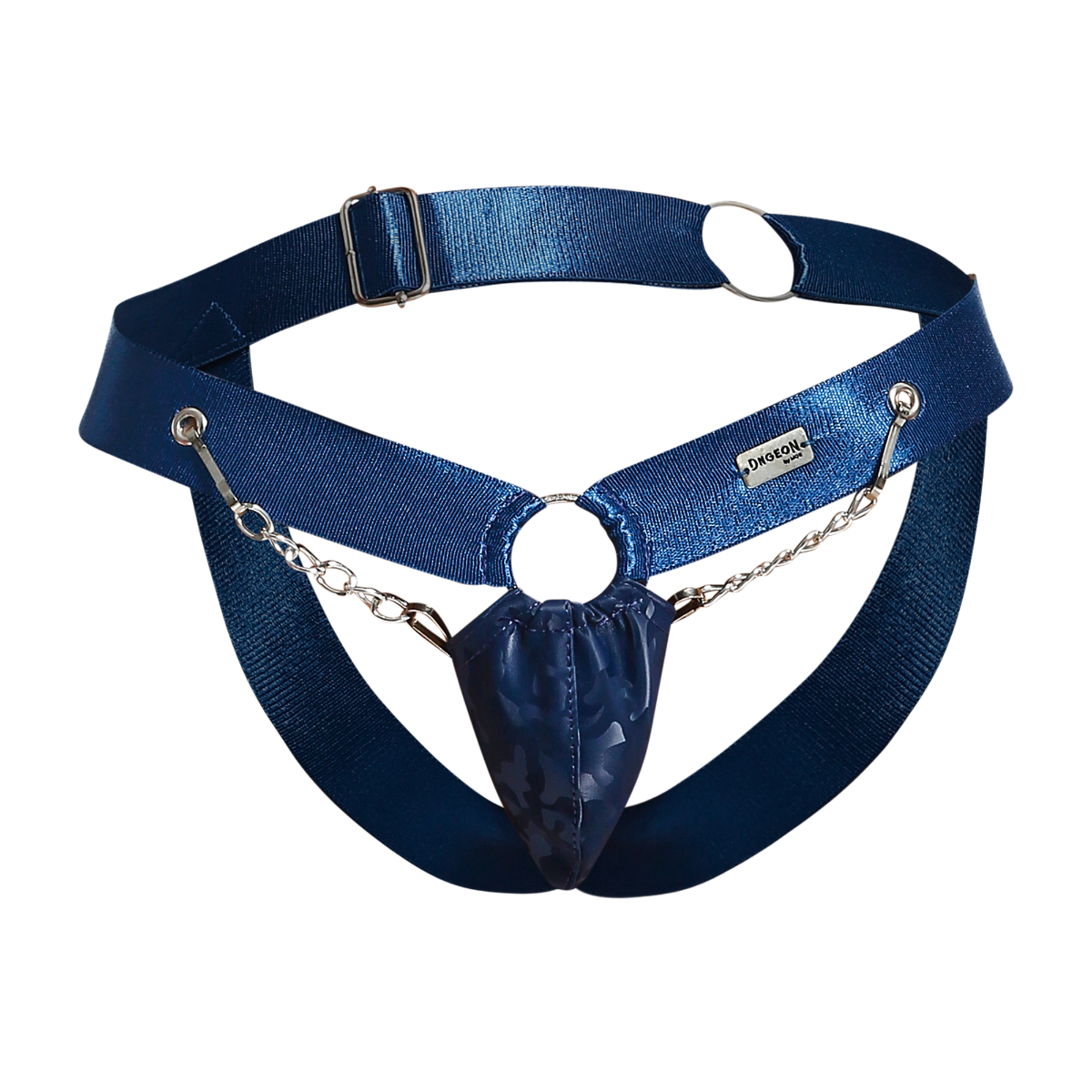 Chain Jockstrap Camo Faux Leather by DNGEON