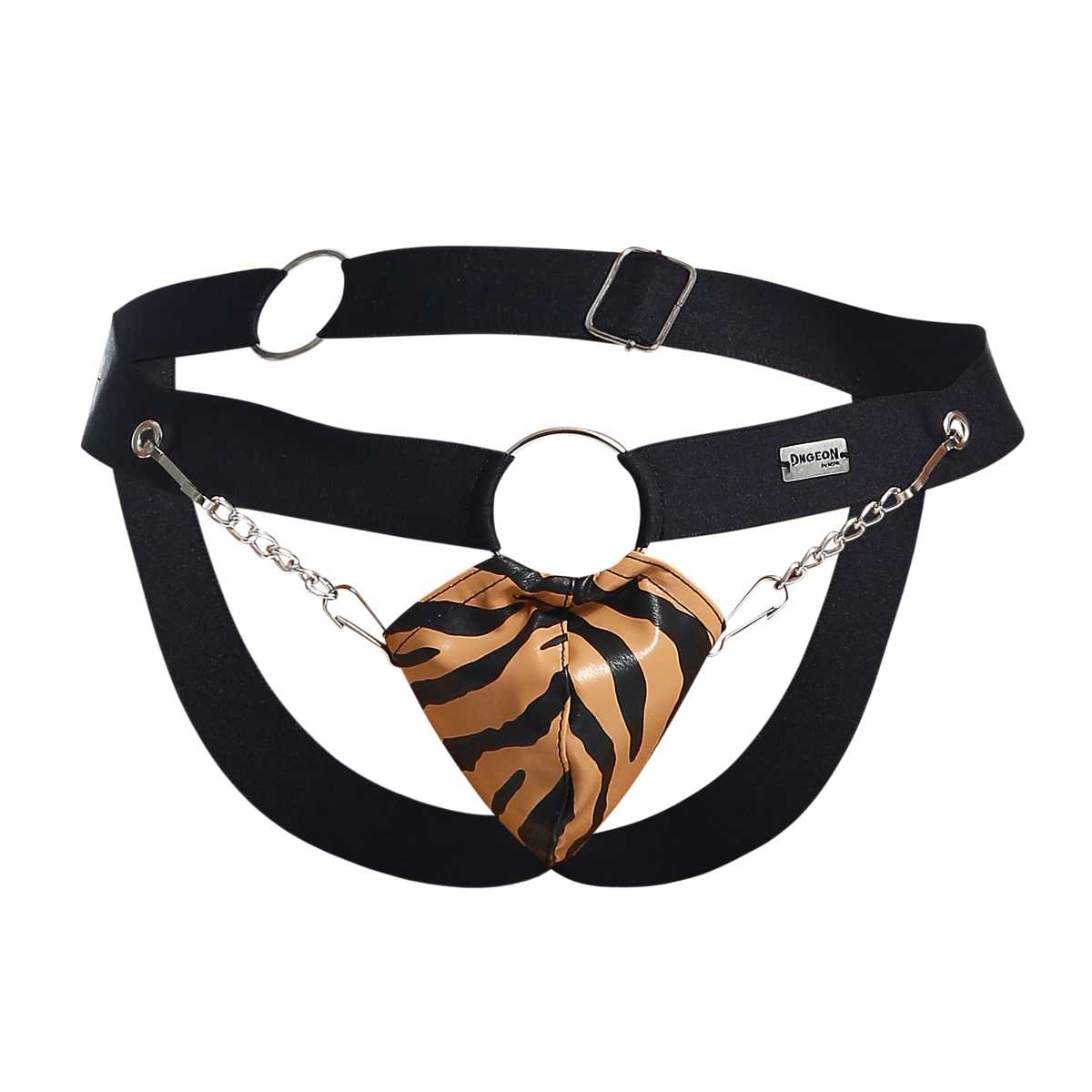 Chain Jockstrap Animal Faux Leather by DNGEON