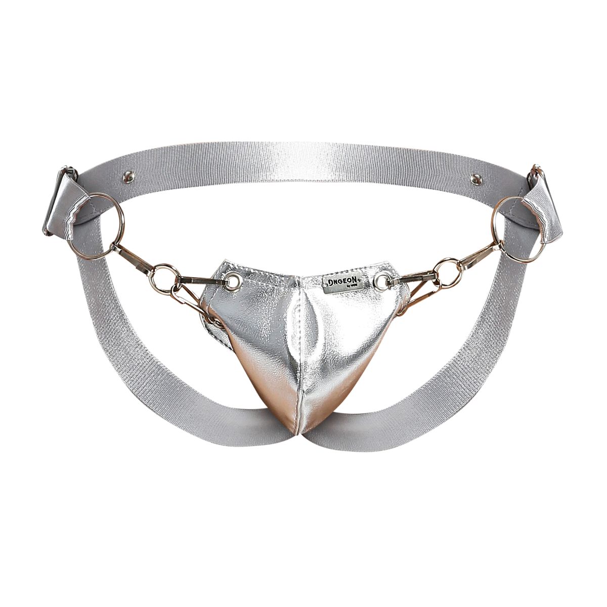 Snap Jockstrap Mirror Faux Leather by DNGEON