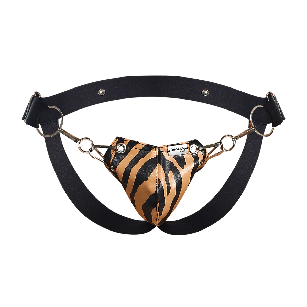 Snap Jockstrap Animal Faux Leather by DNGEON