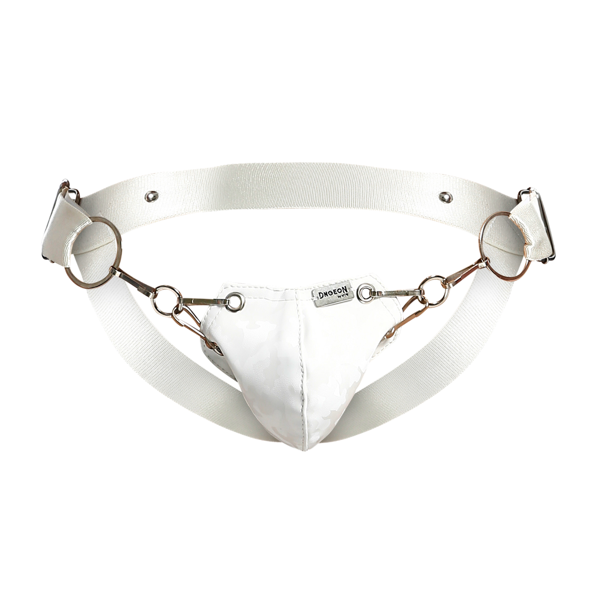 Snap Jockstrap Camo Faux Leather by DNGEON