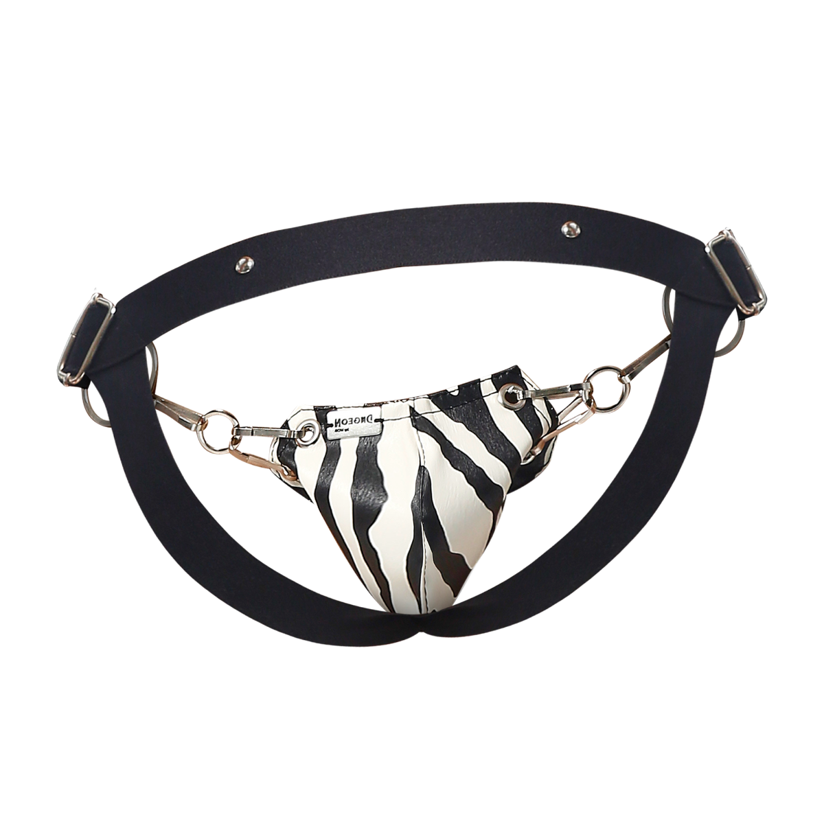 Snap Jockstrap Animal Faux Leather by DNGEON