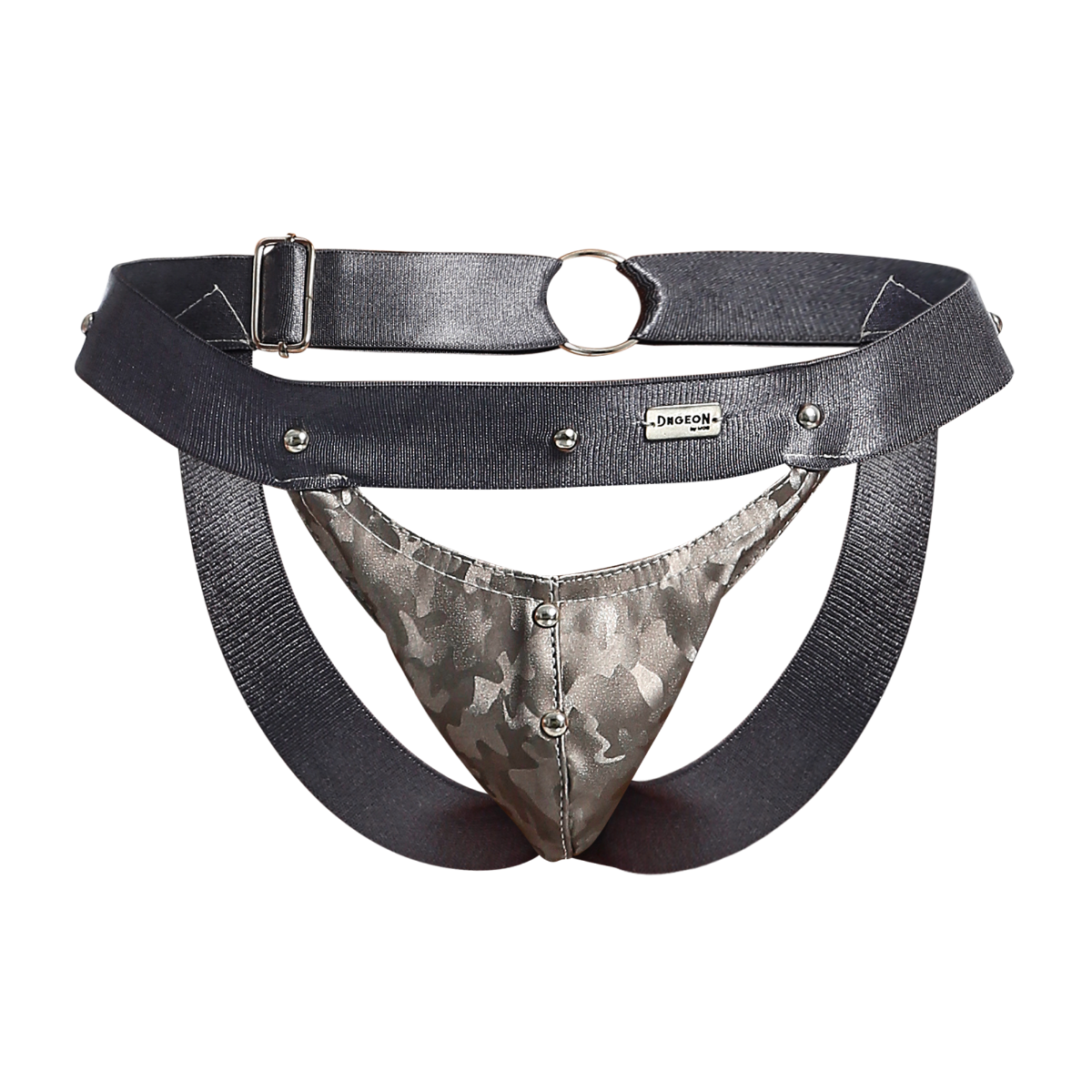 Peekaboo Jockstrap Camo Faux Leather by DNGEON