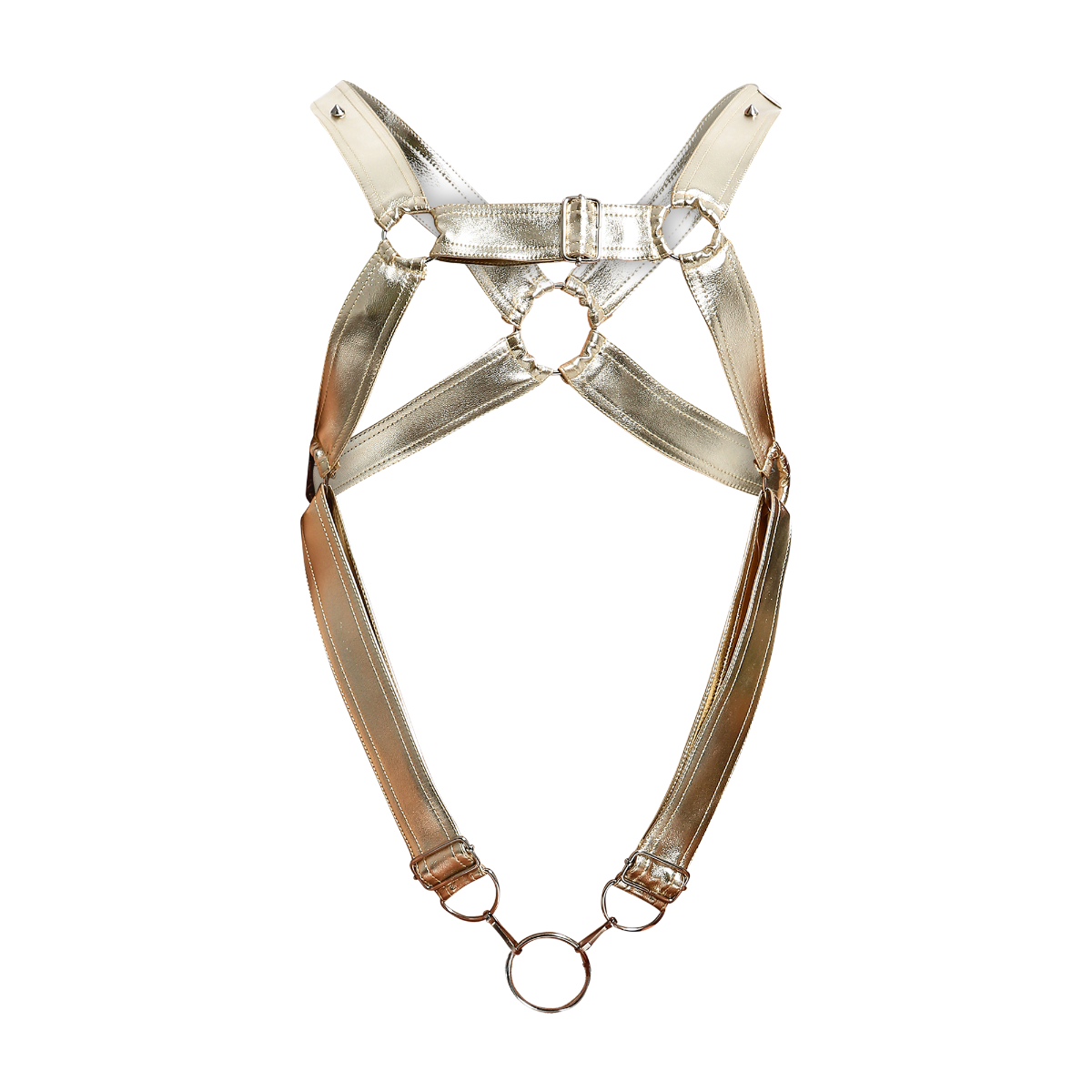 Cross Ring Harness Mirror Faux Leather by DNGEON