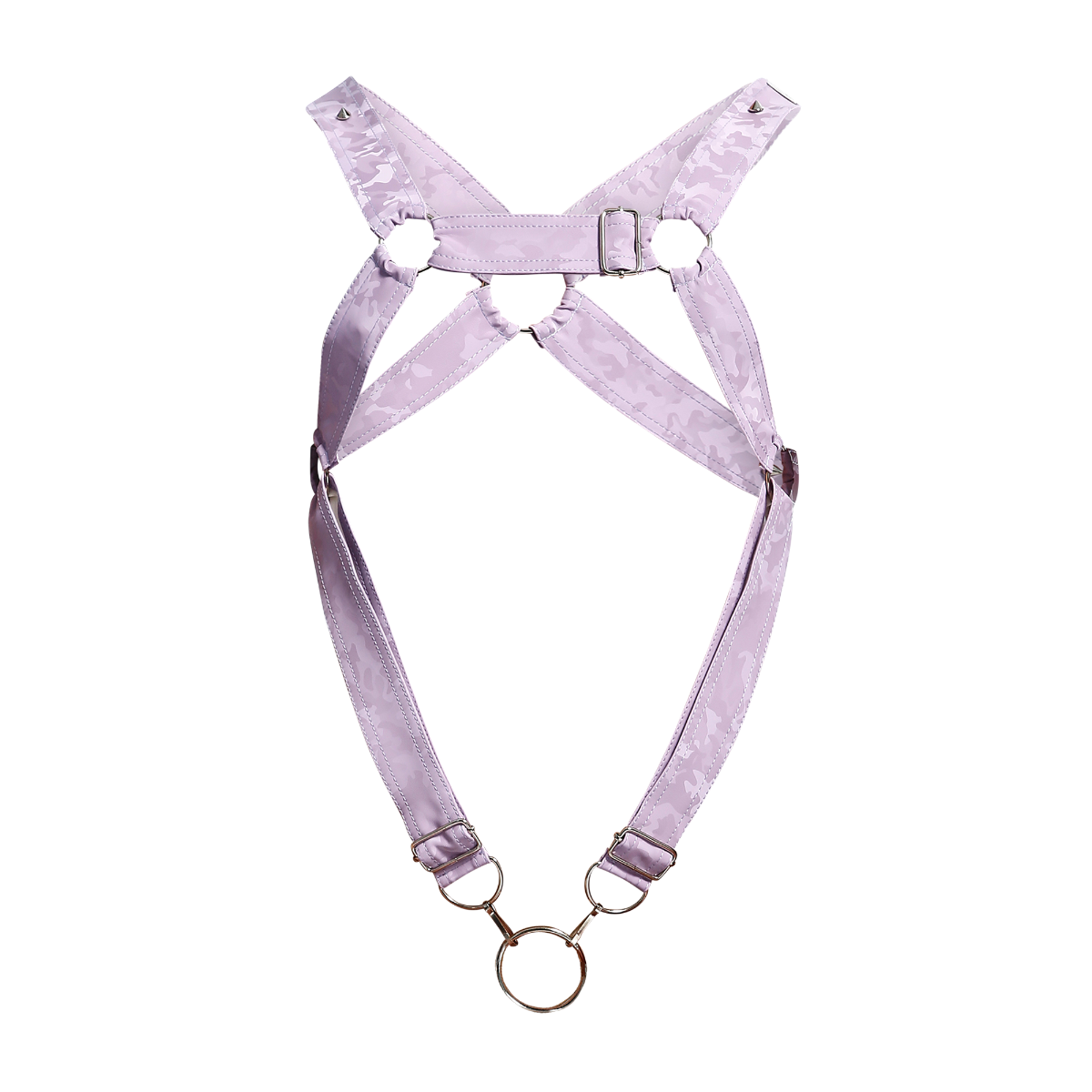 Cross Ring Harness Camo Faux Leather by DNGEON