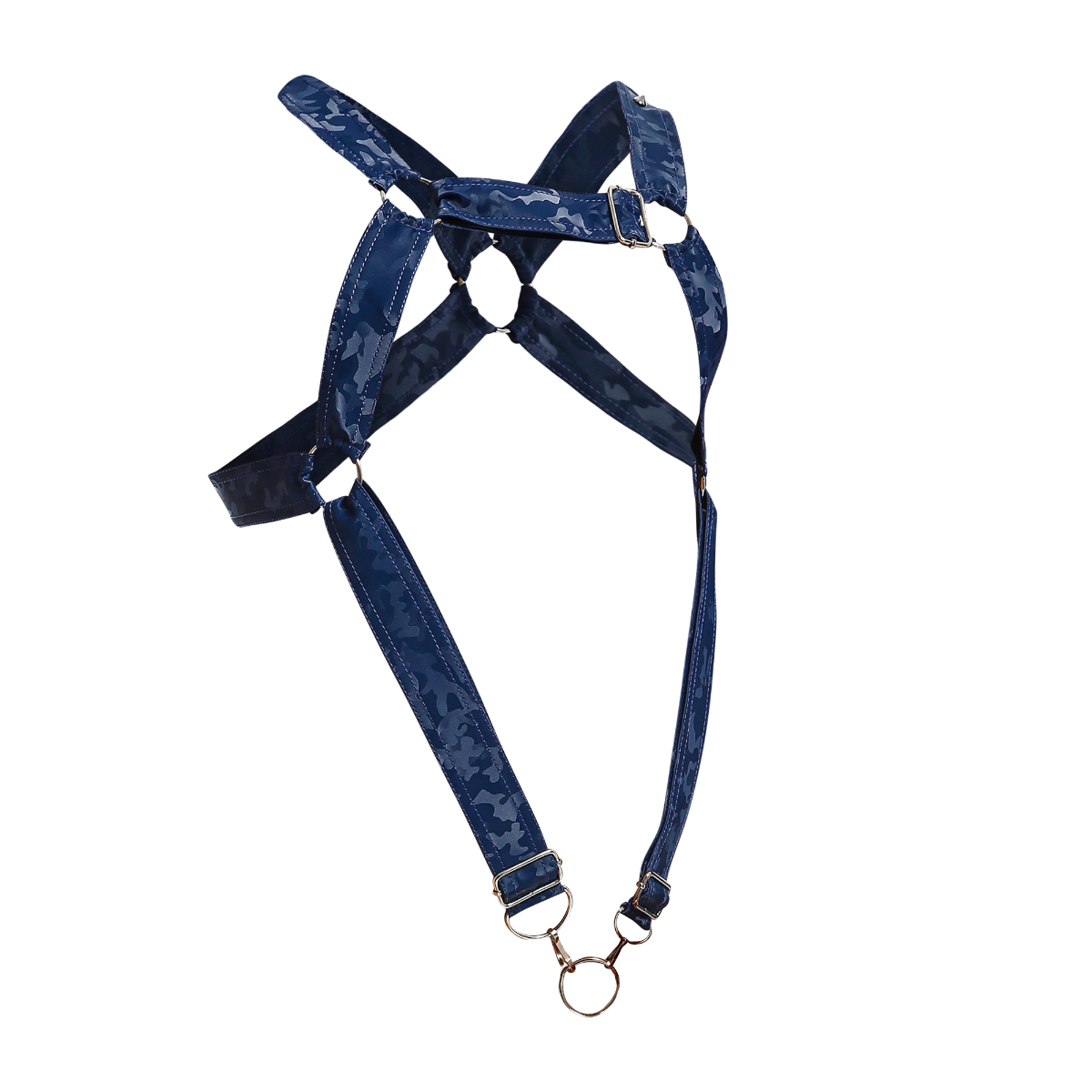 Cross Ring Harness Camo Faux Leather by DNGEON