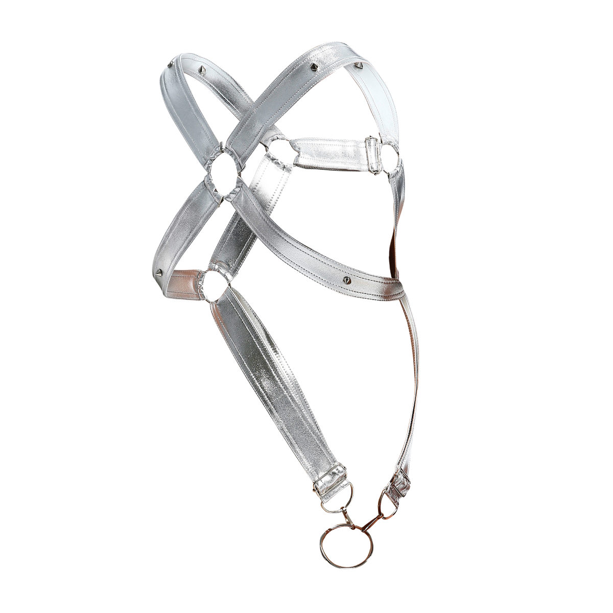 Cross Ring Harness Mirror Faux Leather by DNGEON